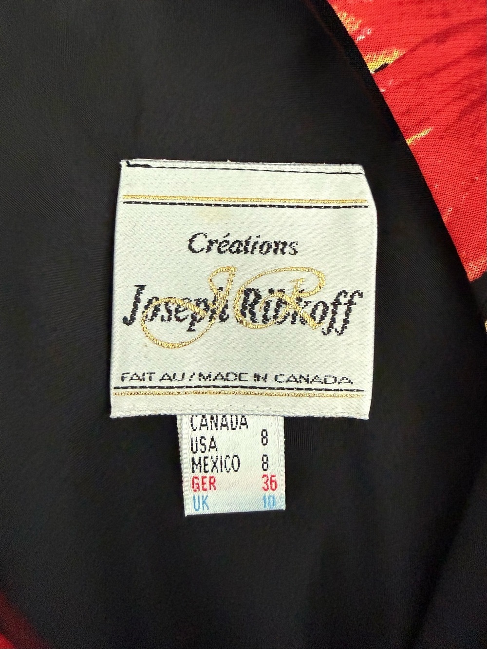 Vintage Joseph Ribkoff Fruit Floral Maxi Dress Size 8 - Picture 4 of 9